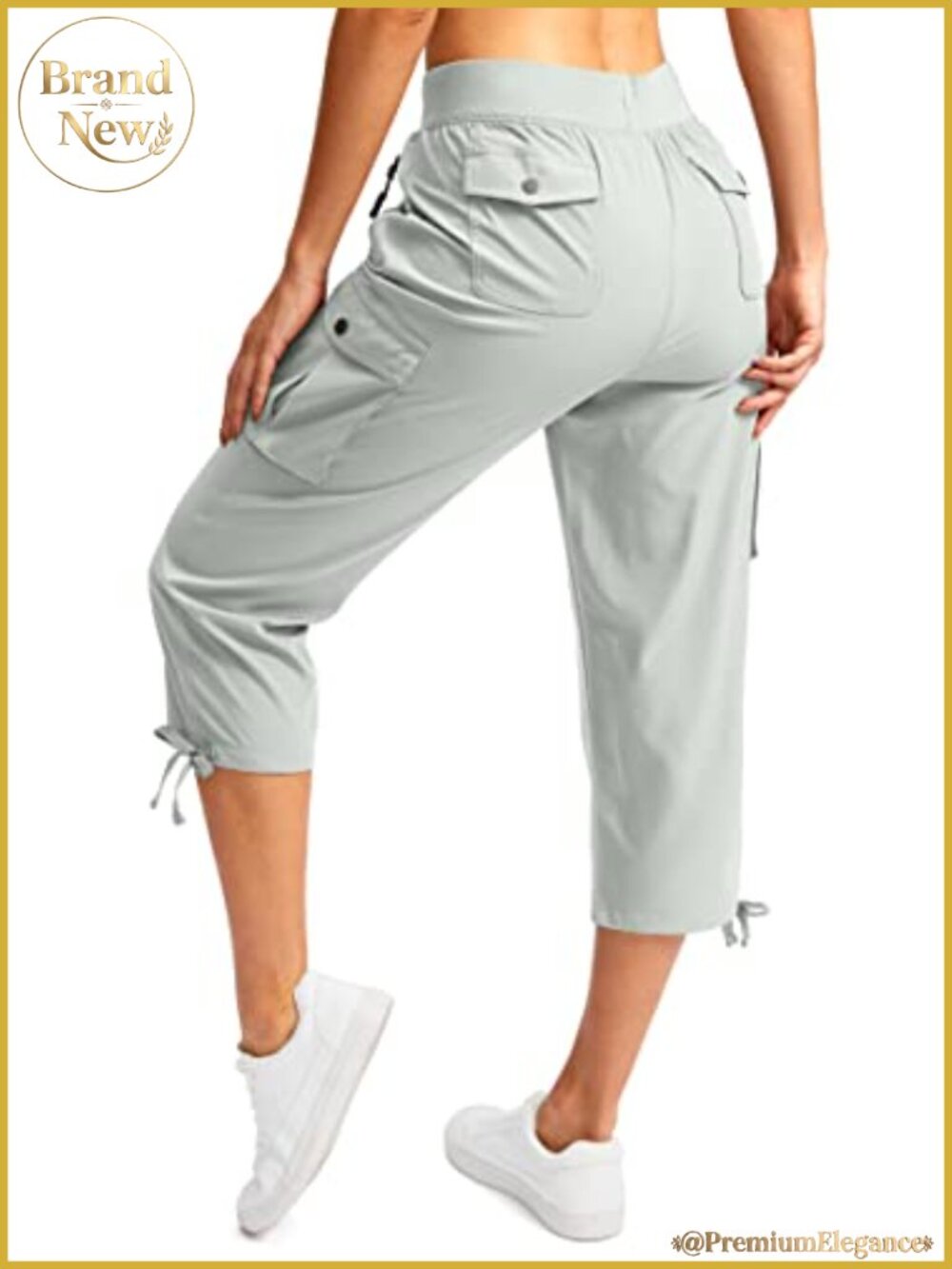Cargo Capris Pants with 6 Pockets Lightweight Quick Dry Hiking Outdoor